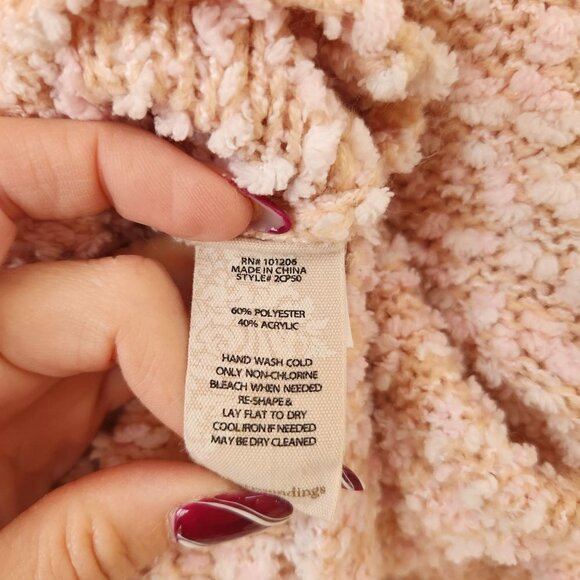 Soft Surroundings Dreamy Quarter Zip Pullover Sweater Pink Comfy Women's M - Picture 8 of 8